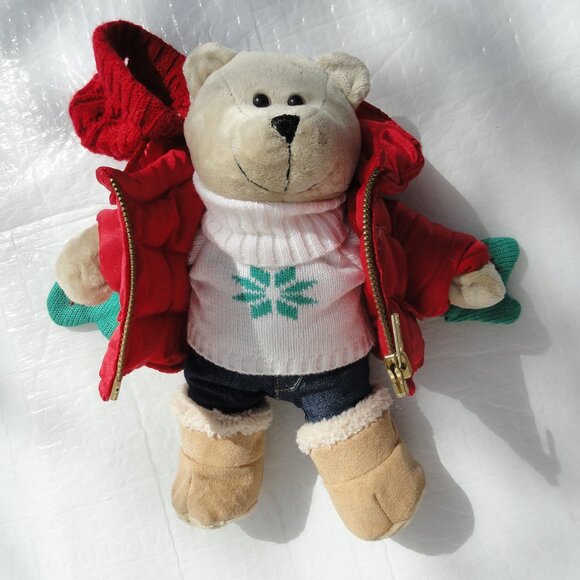 2 for $15 Starbucks Bearista Bear Green Mittens Cap 51st Edition 10" Plush 2006 - Picture 2 of 12
